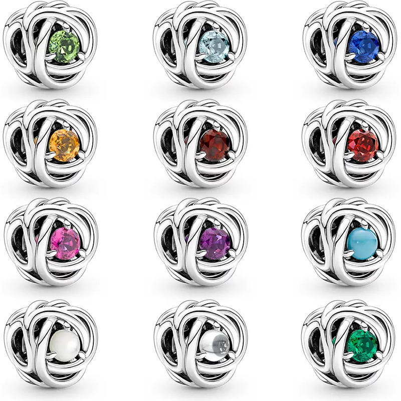 Glam Solid Color Sterling Silver Inlay Artificial Gemstones Jewelry Accessories display picture 1