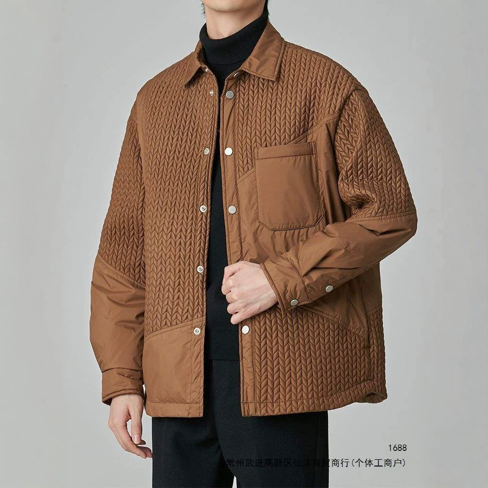 Men's Lightweight Down Jacket with White Duck Down Collar, 2026 Winter New Style, Trendy Short Winter Jacket