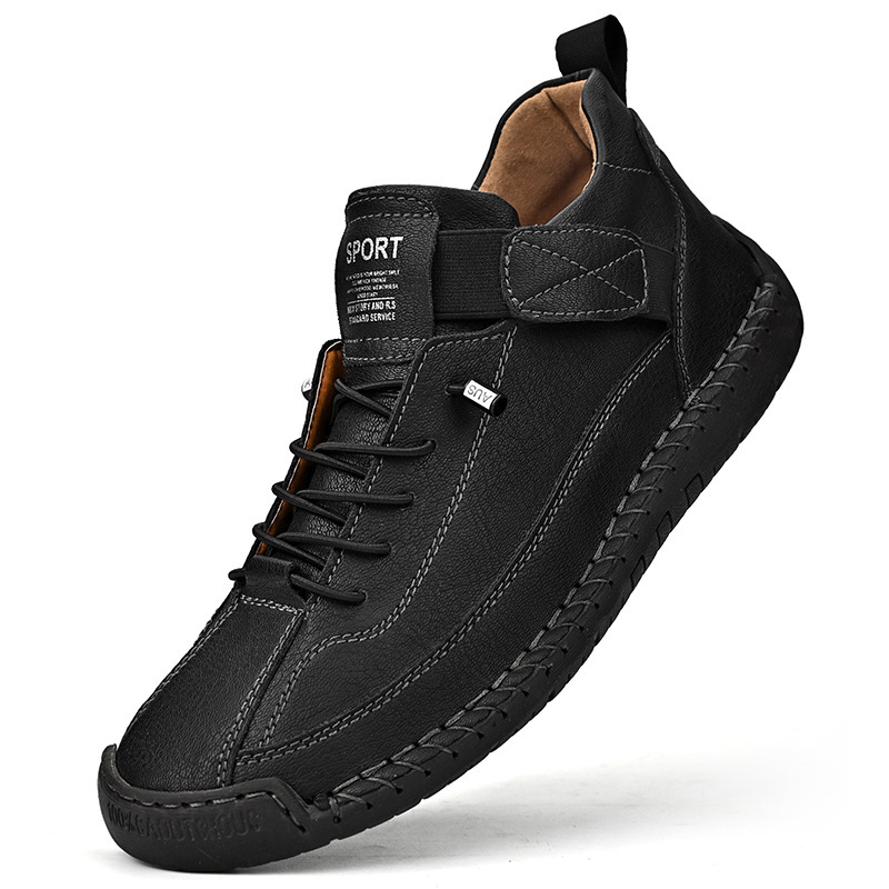 Autumn And Winter Large-size Mid-top Martin Boots, Outdoor Casual Shoes, Workwear Stitched_voghion.com