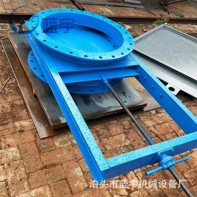 手动刀型闸阀800*800手轮平板闸板阀螺旋闸阀插板门除尘闸板阀
