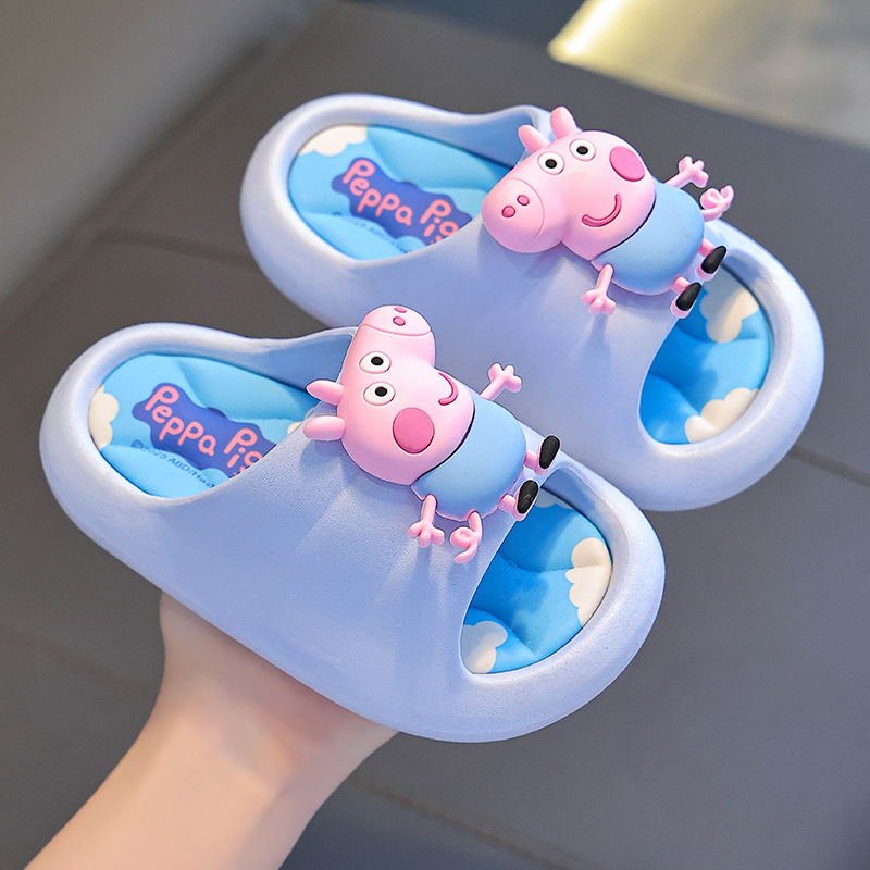 Piggy Page zapatillas para niños de verano, niñas y niños, fondo suave antideslizante para niños pequeños y medianos, lindos zapatillas de baño para bebés