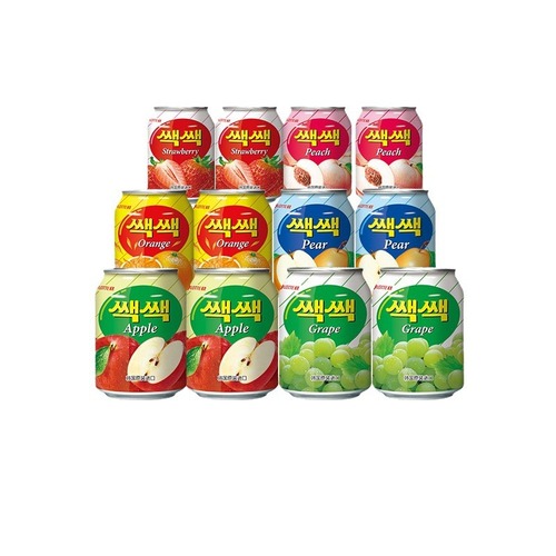 CJ CheilJedang Grape Juice Orange Juice Bottled Beverage Pull-Top Can Peach Flavor Strawberry Flavor 100% Real Fruit Import Juice