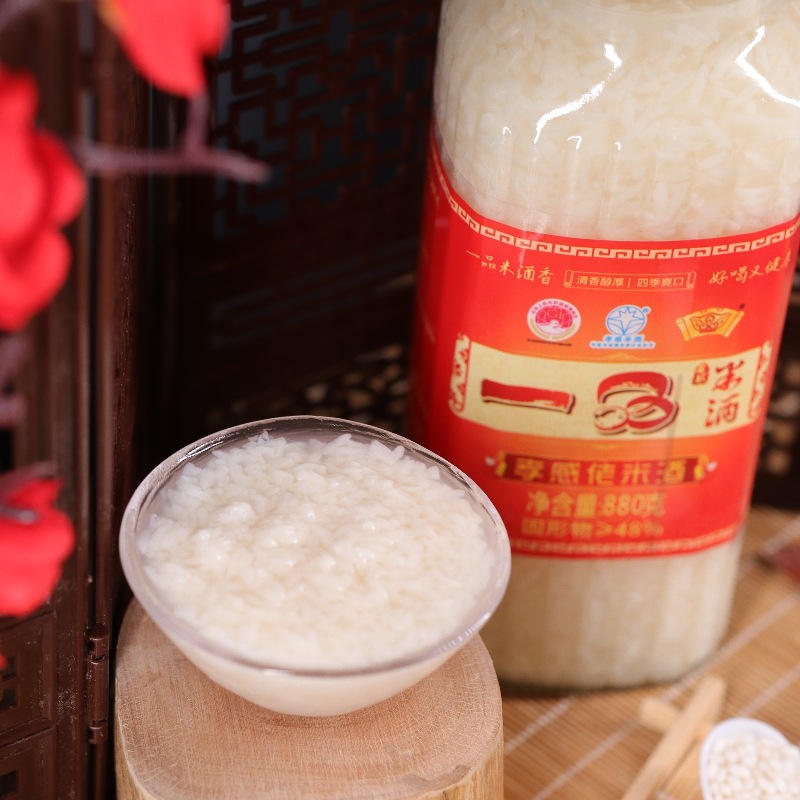 孝感一品公司佬米酒880g湖北特产糯米酒甜酒醪糟月子原酿孝感米酒
