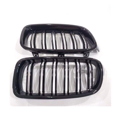 Suitable for 2013-2019 BMW 3 Series, M3 kit modification, M3 body kit, MP kit, front bumper, F30 F-Man (Big Surrounded) - glossy-black-grille
