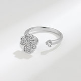 TikTok, модное кольцо, аксессуар, четырехлистный клевер, в корейском стиле, популярно в интернете, оптовые продажи