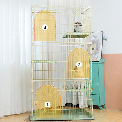 Cat Cage Villa Home Cat Cage Indoor Cat House Pet Cat Kennel Easy to Clean Double Layer Triple Layer
