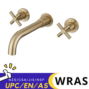 Cross-border 304 stainless steel in-wall double handle basin faucet wash basin hot and cold home concealed faucet