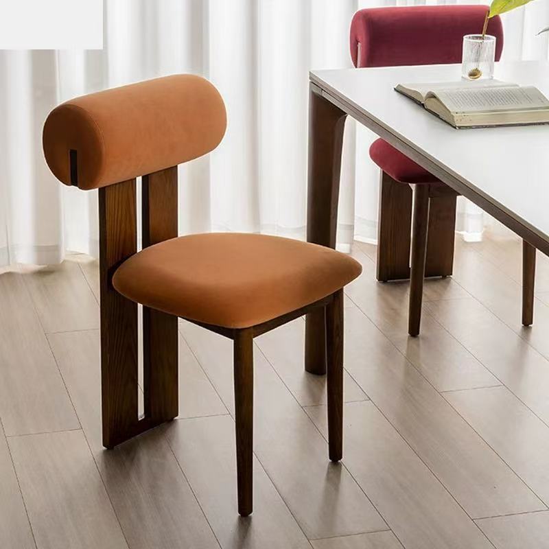 French Style Middle Style Dining Chair Home Solid Wood Casual Fashion Designer Hippo Chair Restaurant Chair Dressing Chair
