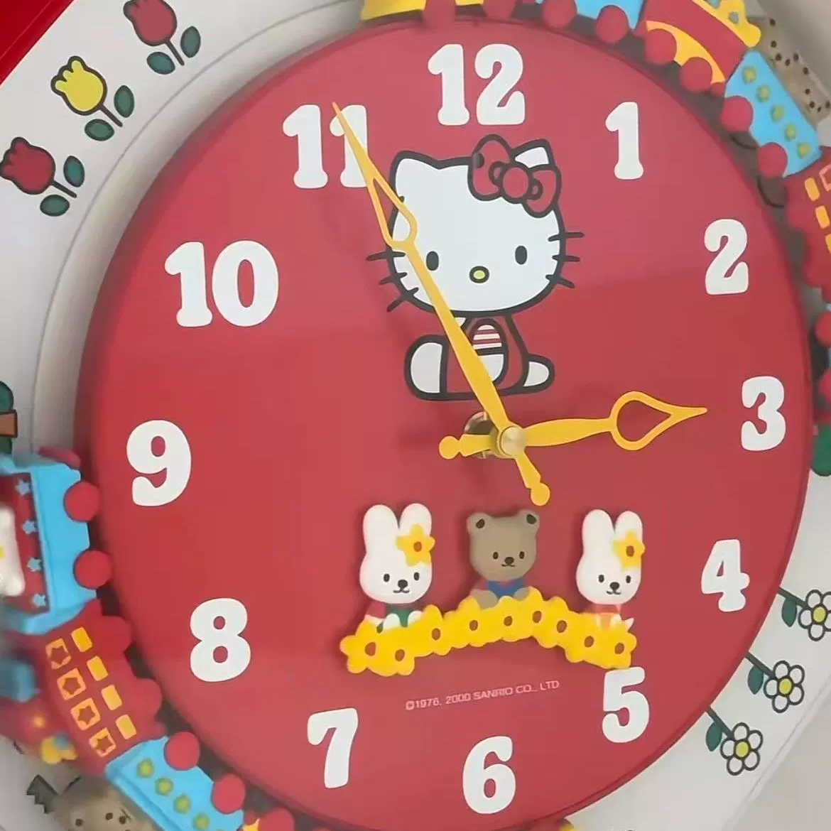 Hello Kitty, милый поезд, игрушечная машинка, креативные часы