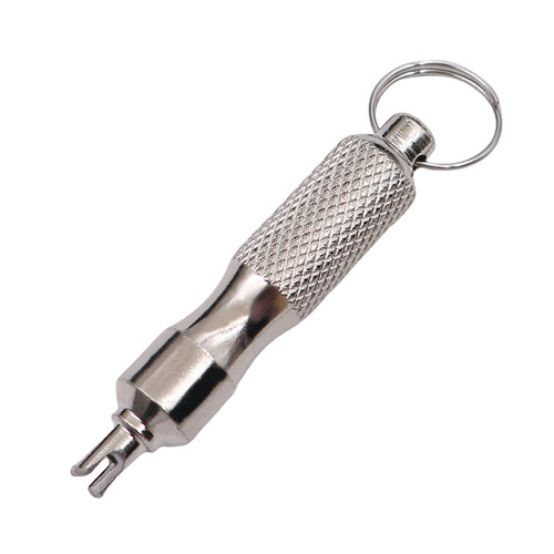 Keychain valve core car tire electric motorbike bicycle valve cap core valve needle switch wrench