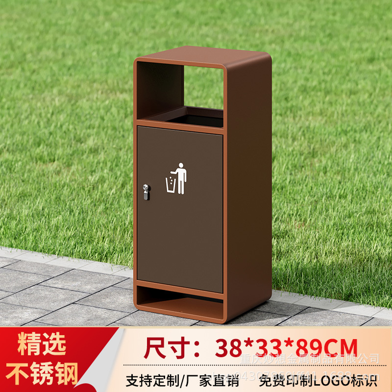 Contenedor de Basura Grande para Exteriores de Placa Galvanizada y Acero Inoxidable image 27