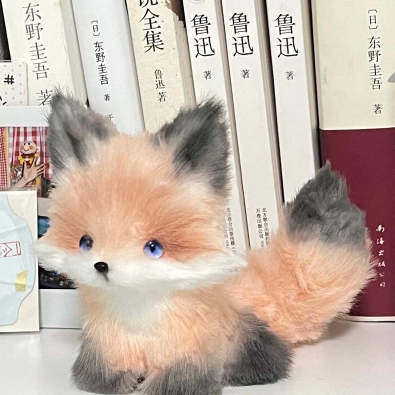 ツイストスティック暗号化された豪華な手作り diy ギフトリトルキツネ素材バッグぬいぐるみおもちゃの装飾品ペンダント|undefined
