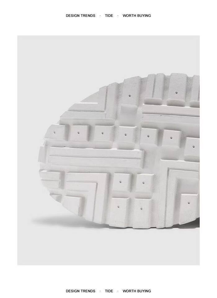 Giày thể thao nam đế dày tăng chiều cao, sneaker phối màu trơn, gót thấp 1–3 cm — C965 Kaki, C965 màu đen, C965 trắng chi tiết 6