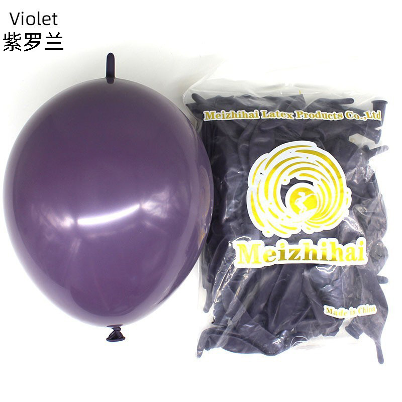 Macaron cola globo al por mayor globo de boda amor forma cadena cinturón decorativo aguja cola globo Día de San Valentín