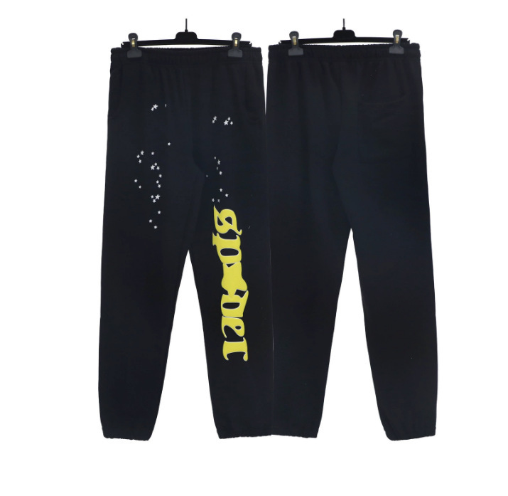Sp1derヒップホップ歌手Young Thugと同じスタイルのフォームレター555555カップル用パーカーPinkスウェットシャツ|undefined