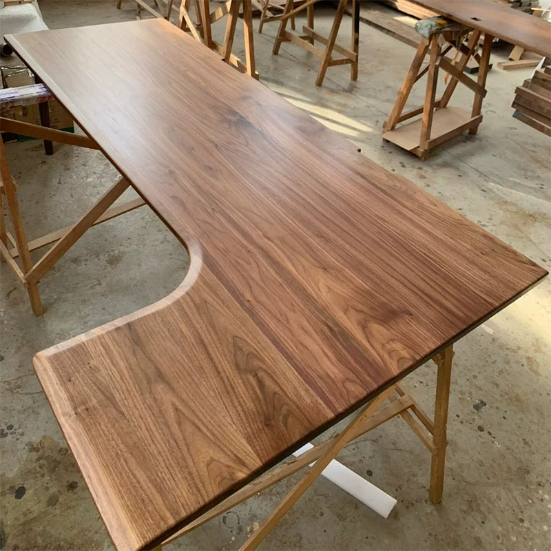 Столешница из массива черного ореха Северной Америки, большая доска из ясеня, L-образный компьютерный стол, барный остров, дерево вяза