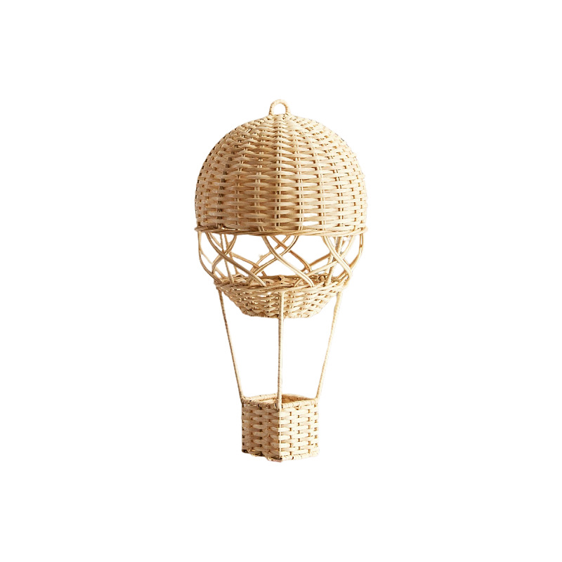 Mongolfiera decorativa in rattan per cameretta bambini_voghion.com