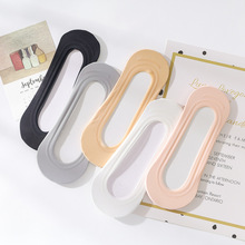 船袜女浅口夏天薄款冰丝白色袜子女短袜纯棉袜底硅胶防滑隐形ins