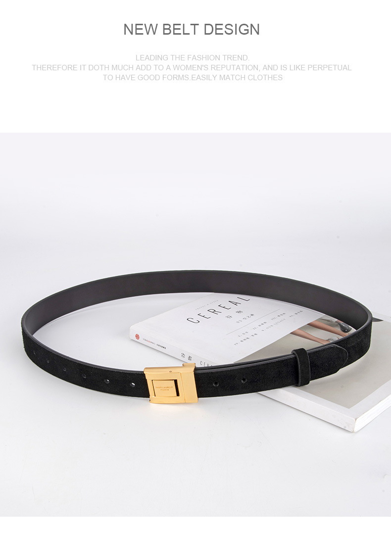 1 Piece Quantity Retro Classic Style Solid Color Two-Layer Cowhide Alloy Leather Plating Women's Leather Belts