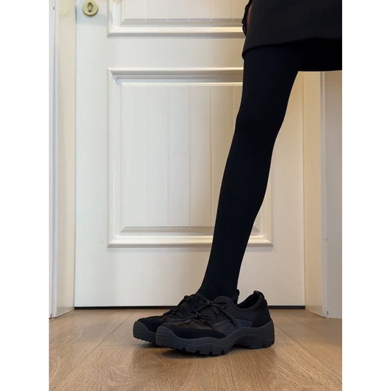 羊皮版~真皮复古蝴蝶结芭蕾休闲鞋女2025新款厚底百搭单鞋德训鞋|undefined