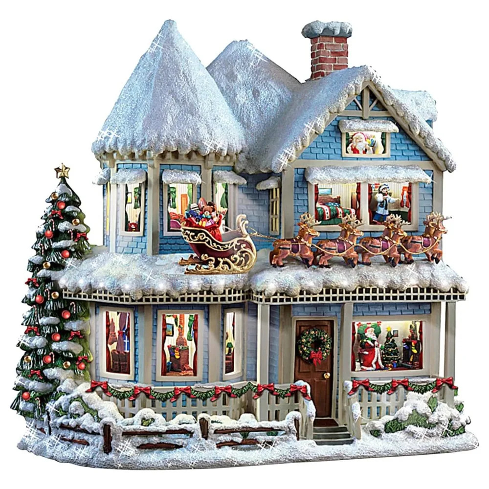 Transfronterizo nuevo creativo árbol de Navidad Santa Claus acrílico colgante artesanía coche colgante decoraciones para el hogar