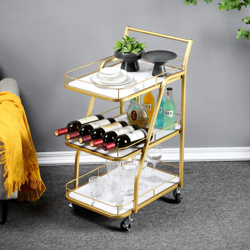 Restaurant handcart iron tea snack service cart 4S shop karaoke bar snack cart cake cart