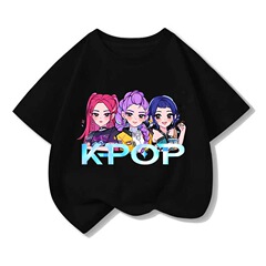 NASA联名kpop猎魔女团动漫鲁米佐伊Baby周边男女儿童短袖t恤夏装