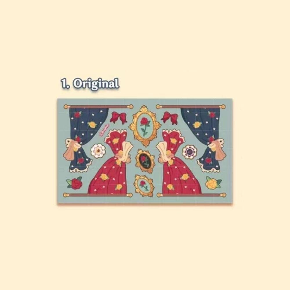 빈티지 커튼 블루 데코