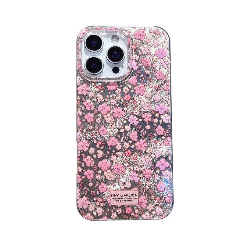 新款适用苹果iphone16pro手机壳满屏小红花潮流手机保护套ins风15|undefined