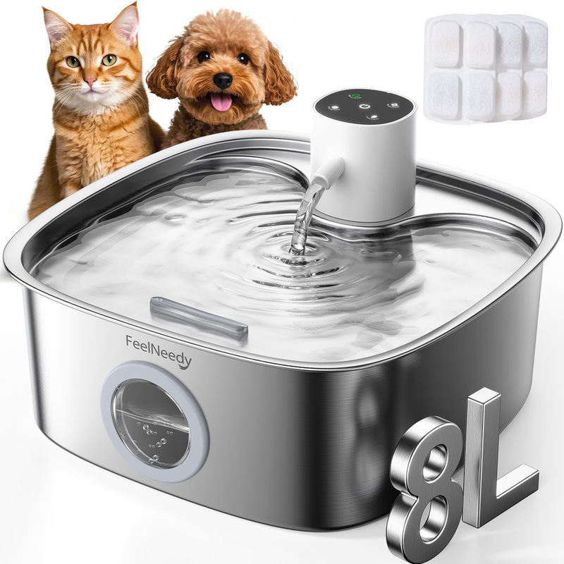 Philidi Radar Sensor 8L Pet Water Dispenser Automatic Circulating Flowing Water Feeder for Cats and Dogs Cross-Border Wholesale