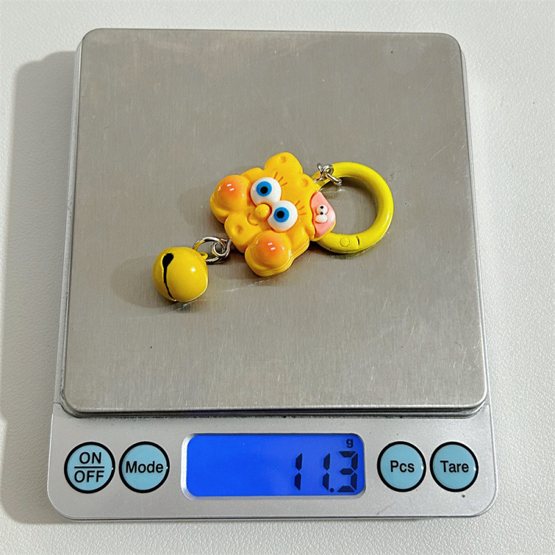 Nuevo Baby Esponja Pi Estrella llavero lindas campanas de dibujos animados colgantes accesorios bolsas escolares chicas regalos amigas