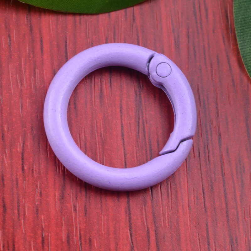 人形ブラインドボックス diy ジュエリーアクセサリーカラーペイント 33 ミリメートルスプリングコイルキーホルダーリングバッグペンダント小さなラウンドバックル|undefined