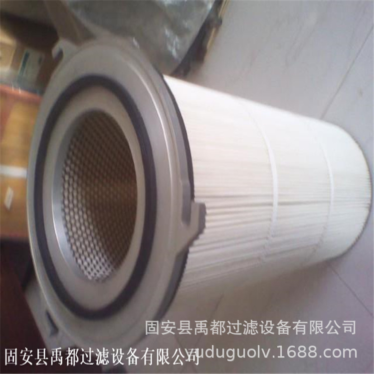 三耳铝盖防静电粉尘滤芯 方盘式除尘滤筒