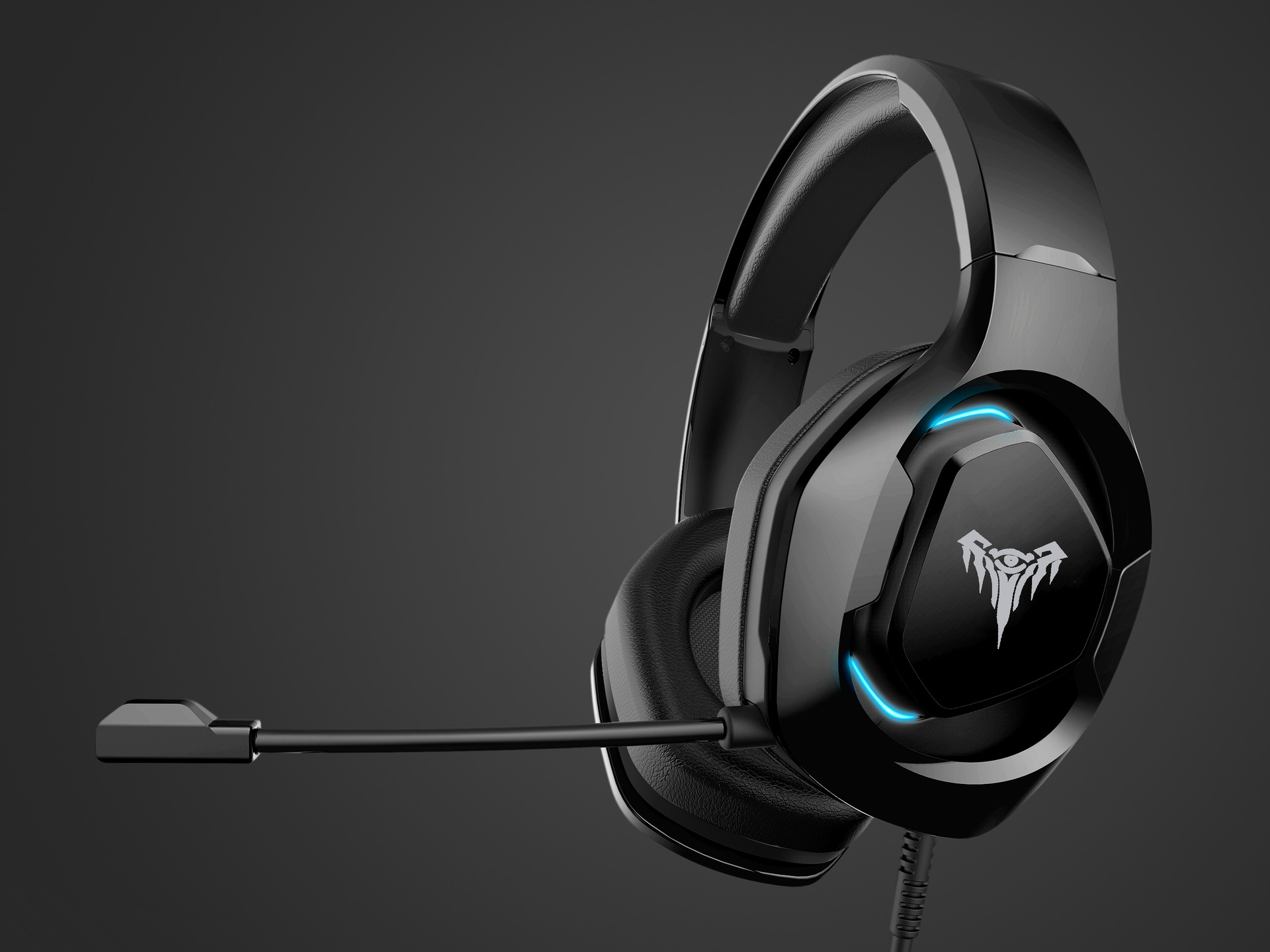 Las auriculares calientes fronterizas G9500 ataron con alambre las auriculares del juego de los e-deportes del RGB PS4 luminoso del USB