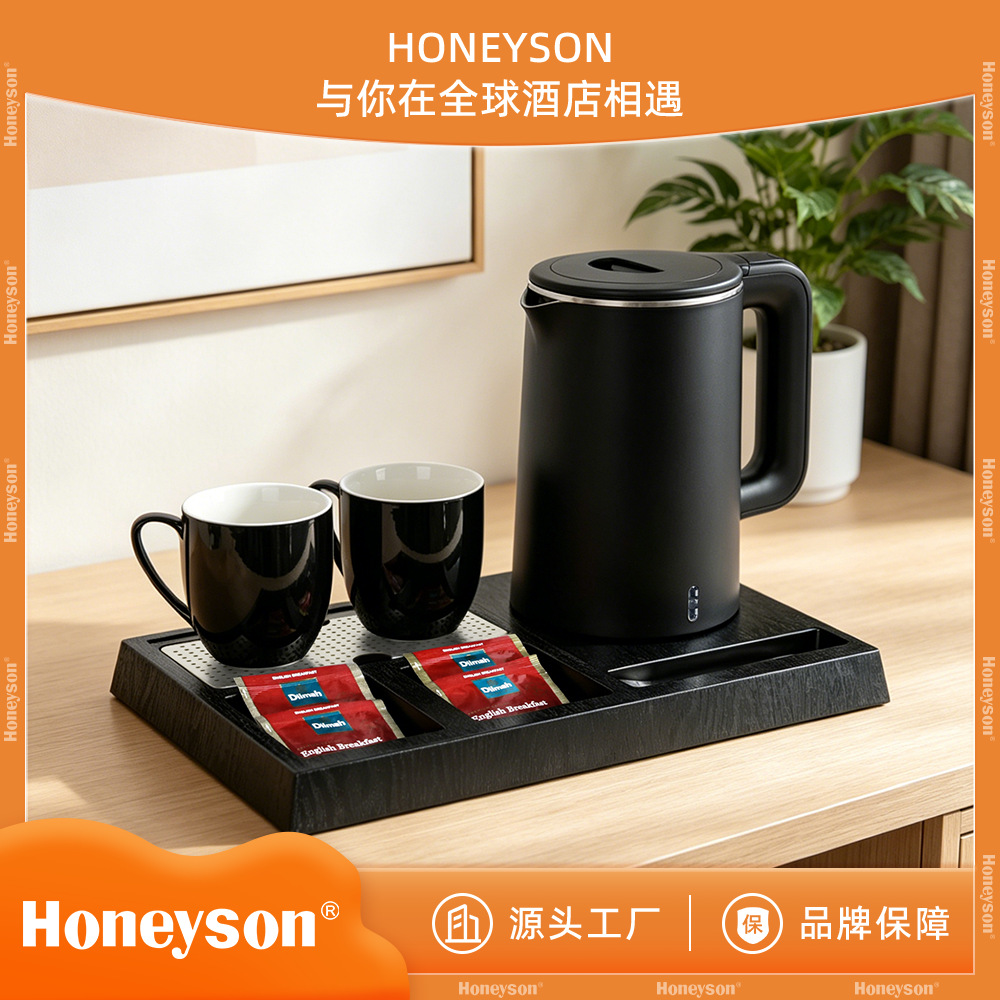 Honeyson pequeña capacidad hervidor eléctrico secador de pelo hotel apartamento habitación especial set de hervidor pequeño