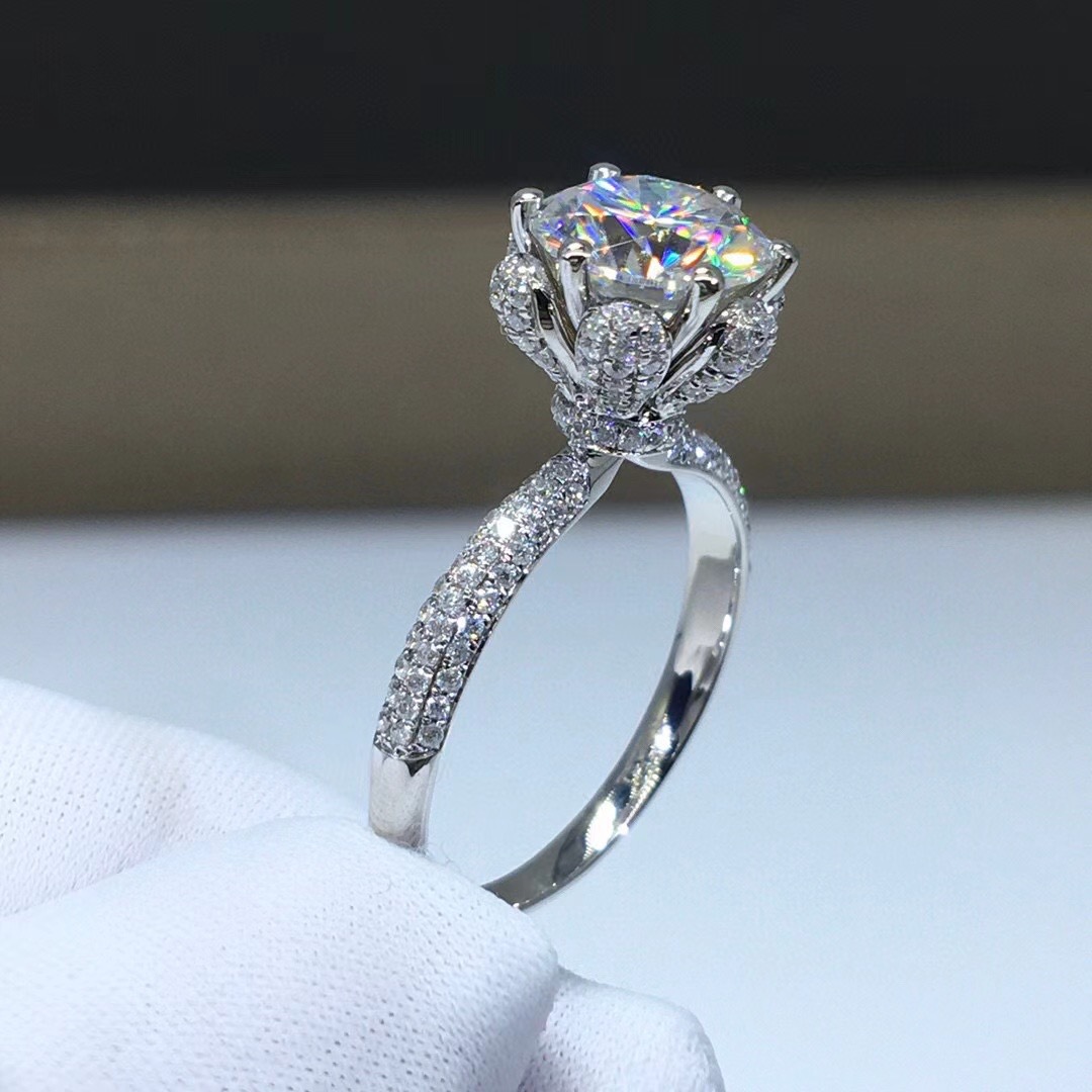 4g Weight 925 Sterling Silver Geometric Artificial Diamond Rings