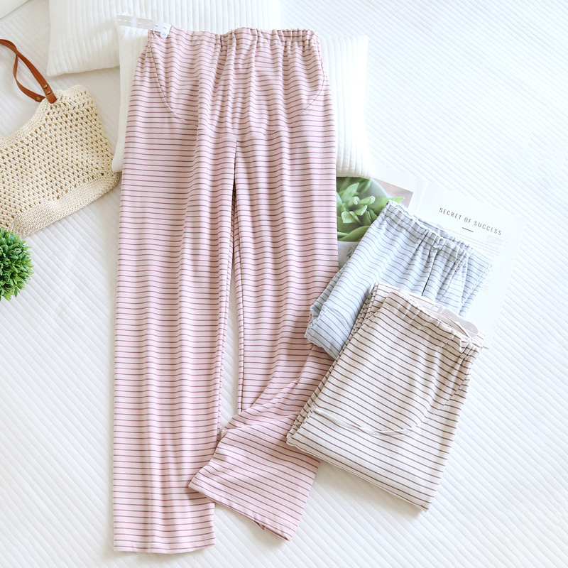 Autumn and Winter Warm Thermal Belly Support Pants for Women, Simple Brushed Fleece with Elastic Waist, Postpartum Pants, Sleep Pants, Plus Size Adjustable