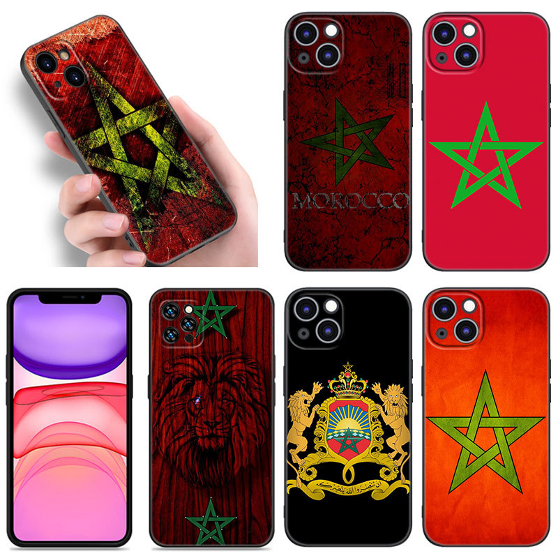 Moroccan passport phone case for Apple phone case 12 13 Mini 11 14 Pro XS Max 6