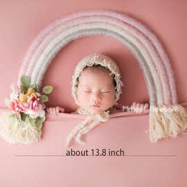 用于新生儿摄影的花边彩虹装饰，儿童摄影道具，婴儿房墙壁装饰宝