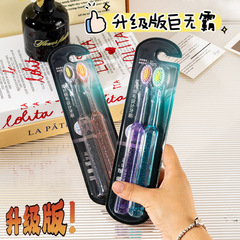 贝雅诺新款巨无霸水晶手柄成人牙刷家用凸面清洁牙齿轻奢配色批发