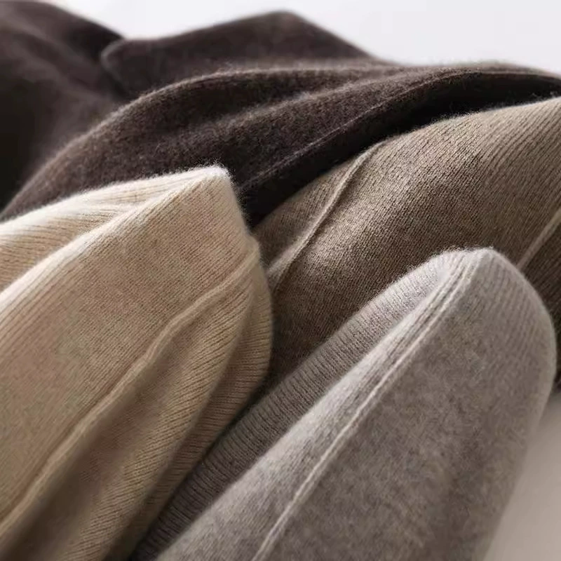 Чистая шерсть средние шитые широкие брюки женские осенние и зимние новые шерстяные брюки с высокой талией