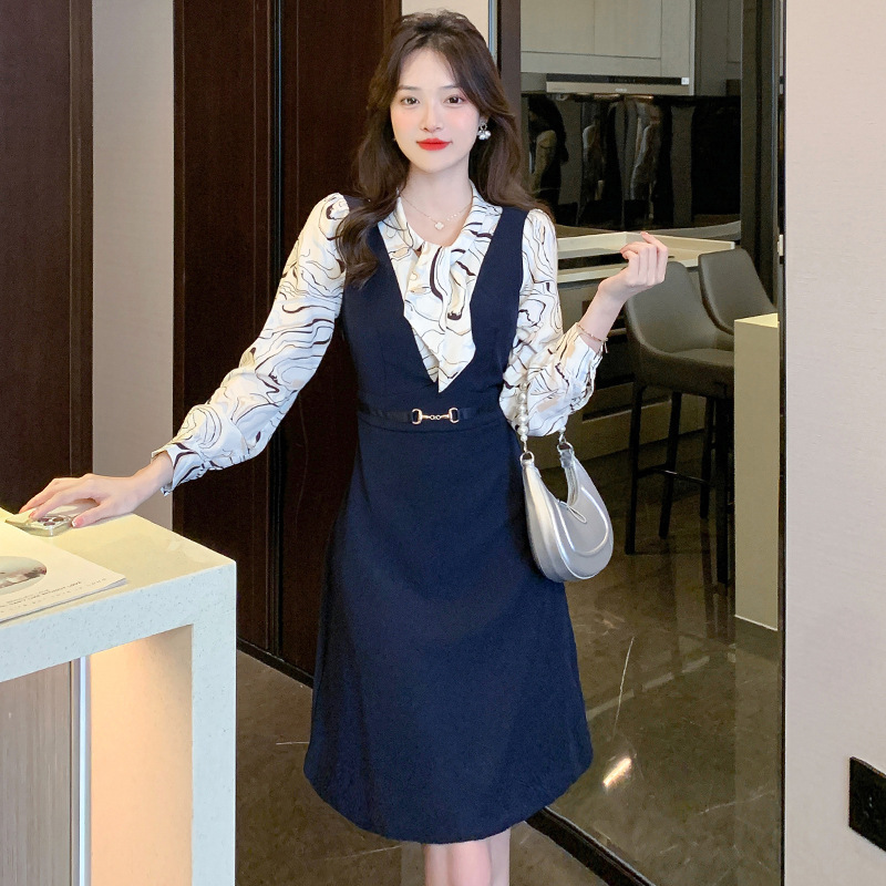 长袖时尚连衣裙女2025春秋季新款显瘦法式优雅气质减龄小个子裙子|undefined