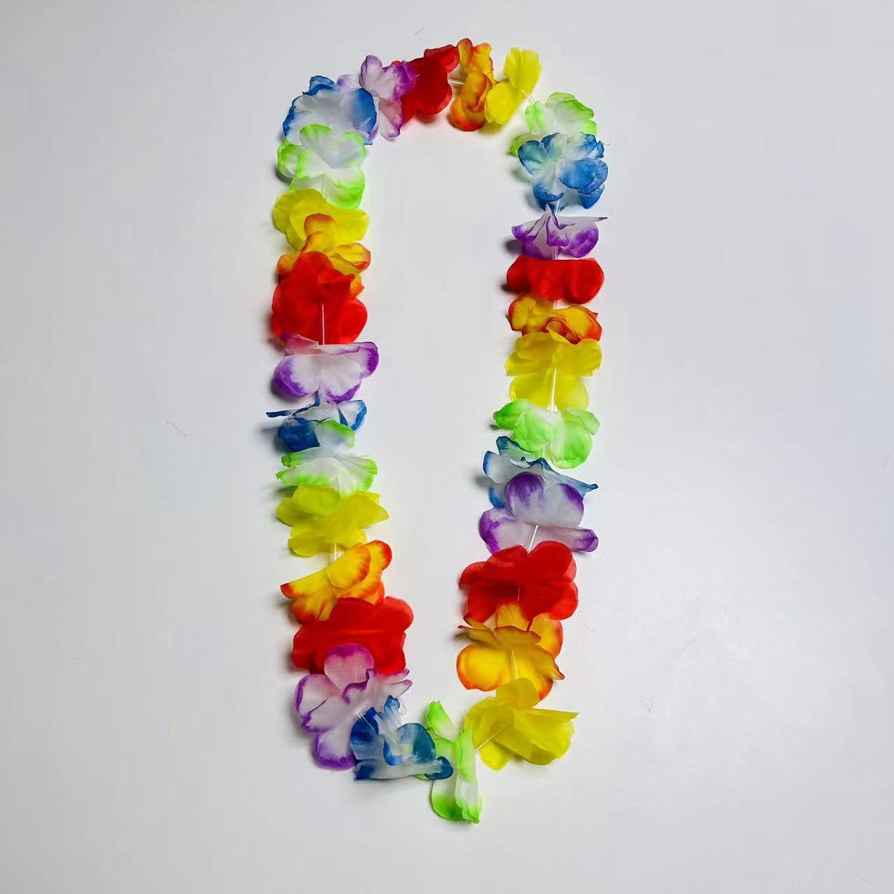 Hawaii 30 pares de guirnaldas de colores, 30 flores de cabeza, 12 flores de mano, 6 guirnaldas de espectáculo de fiesta