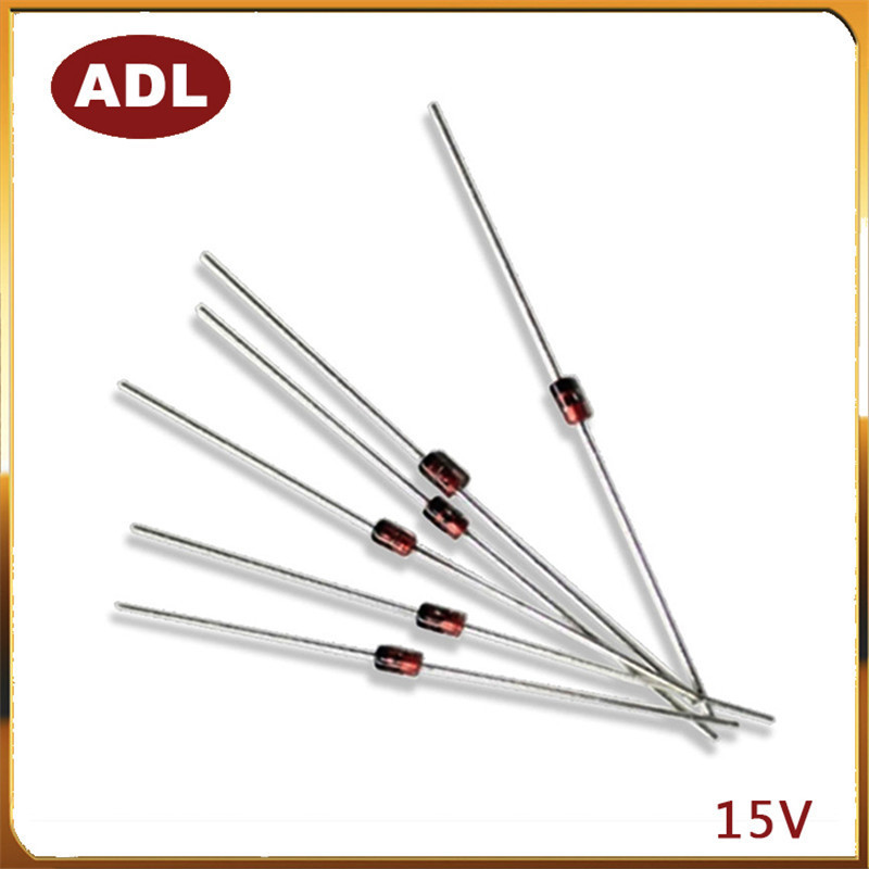 奥德利 BZX55C15V DO-35稳压二极管 15V 0.5W稳压玻璃管 厂家直销