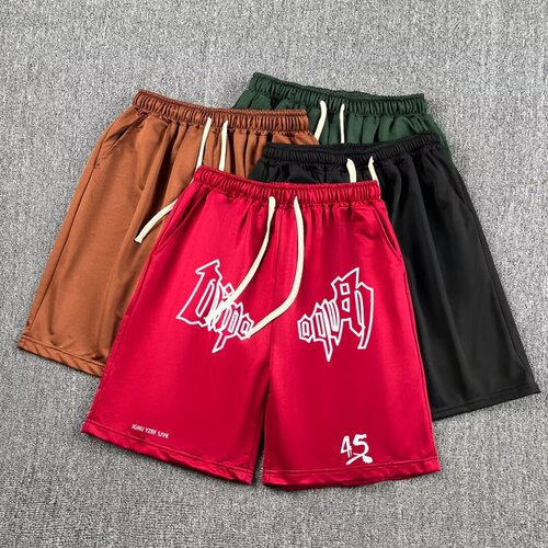 Men's Summer Basketball Drawstring Five-Pocket Pants, Versatile Large Size Casual Loose Pants, Wholesale and Foreign Trade