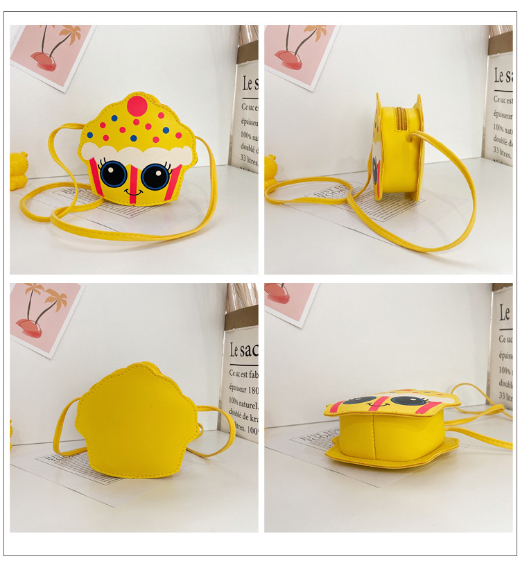 Kid'S Small Pu Leather Cartoon Cute Round Zipper Coin Purse display picture 1