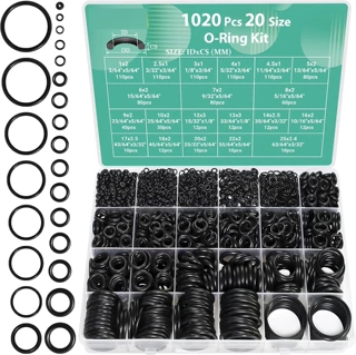 1020 件 O 形环套件 20 号丁腈橡胶 O 形环组合套装