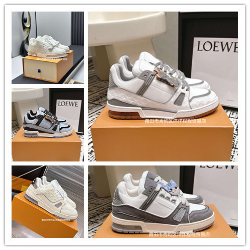 Guangzhou New Shoe Model Trainer Men's and Women's Sneakers, Cowhide Leather, L Brand, Air Tape Chip, Couple's Casual Shoes Guangzhou New Shoe Model Trainer Men's and Women's Sneakers, Cowhide Leather, L Brand, Air Tape Chip, Couple's Casual Shoes