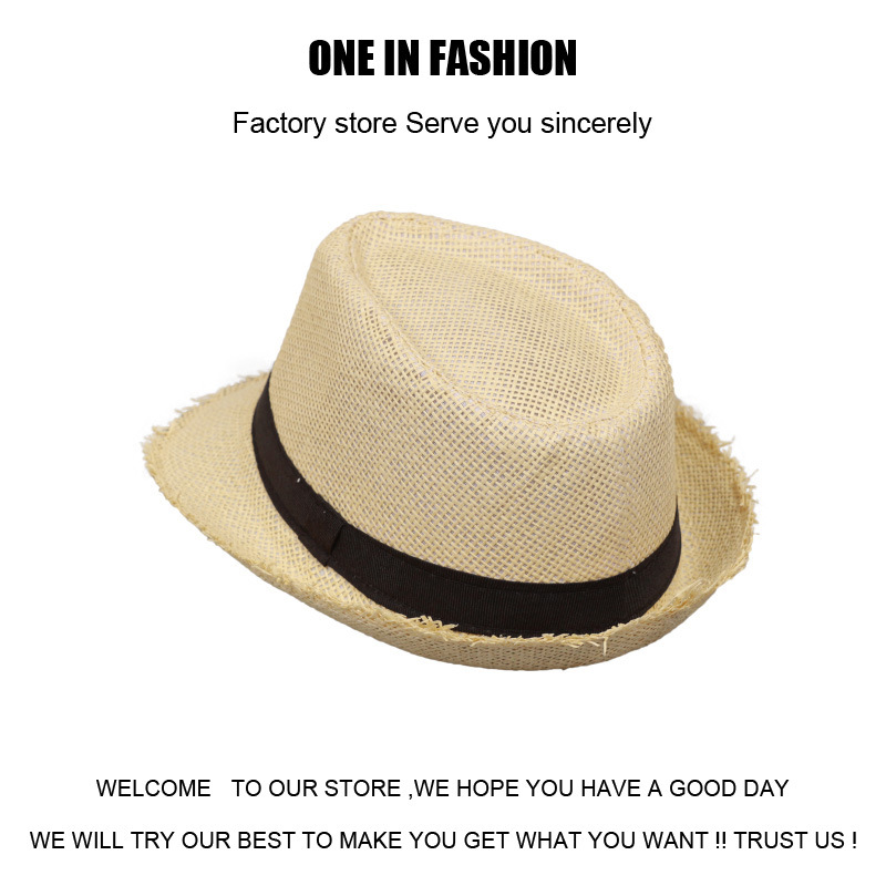 Beach Hat Parent Child Style Paper Straw Printed Hat Sunshade Summer And Autumn Sun Hat Outdoor Beach Straw Hat British Hat_voghion.com