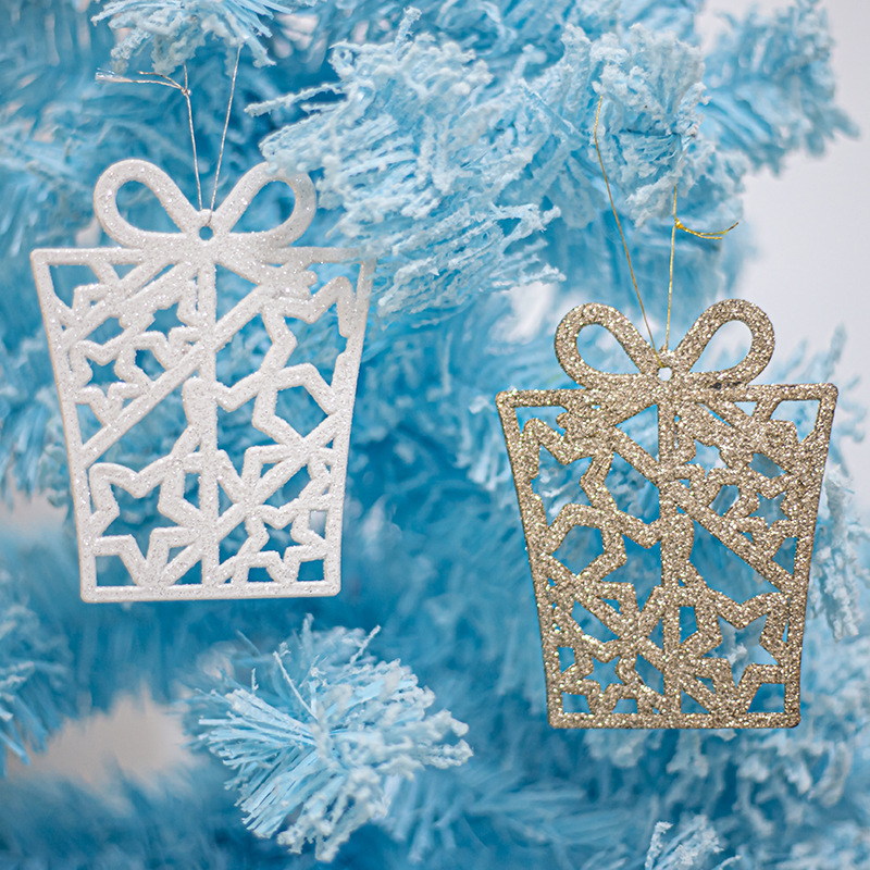 Yazi personalizado decoración de Navidad colgante de plástico regalos navideños reloj navideño guirlandas colgante DIY al por mayor